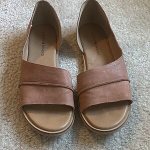 Lucky Brand Women's Fentin Brown Slide Sandals